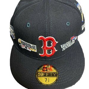 Boston Red Sox New Era World Series Champions 59FIFTY Fitted Hat Size 7 3/8 New